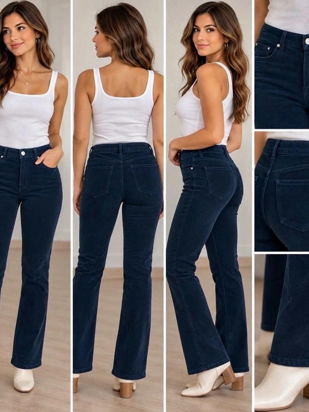 Women's Flare Leg Jeans in Blue Like New